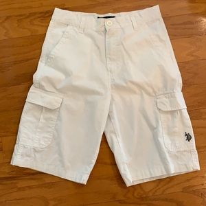 US Polo Assn. White Cargo Shorts